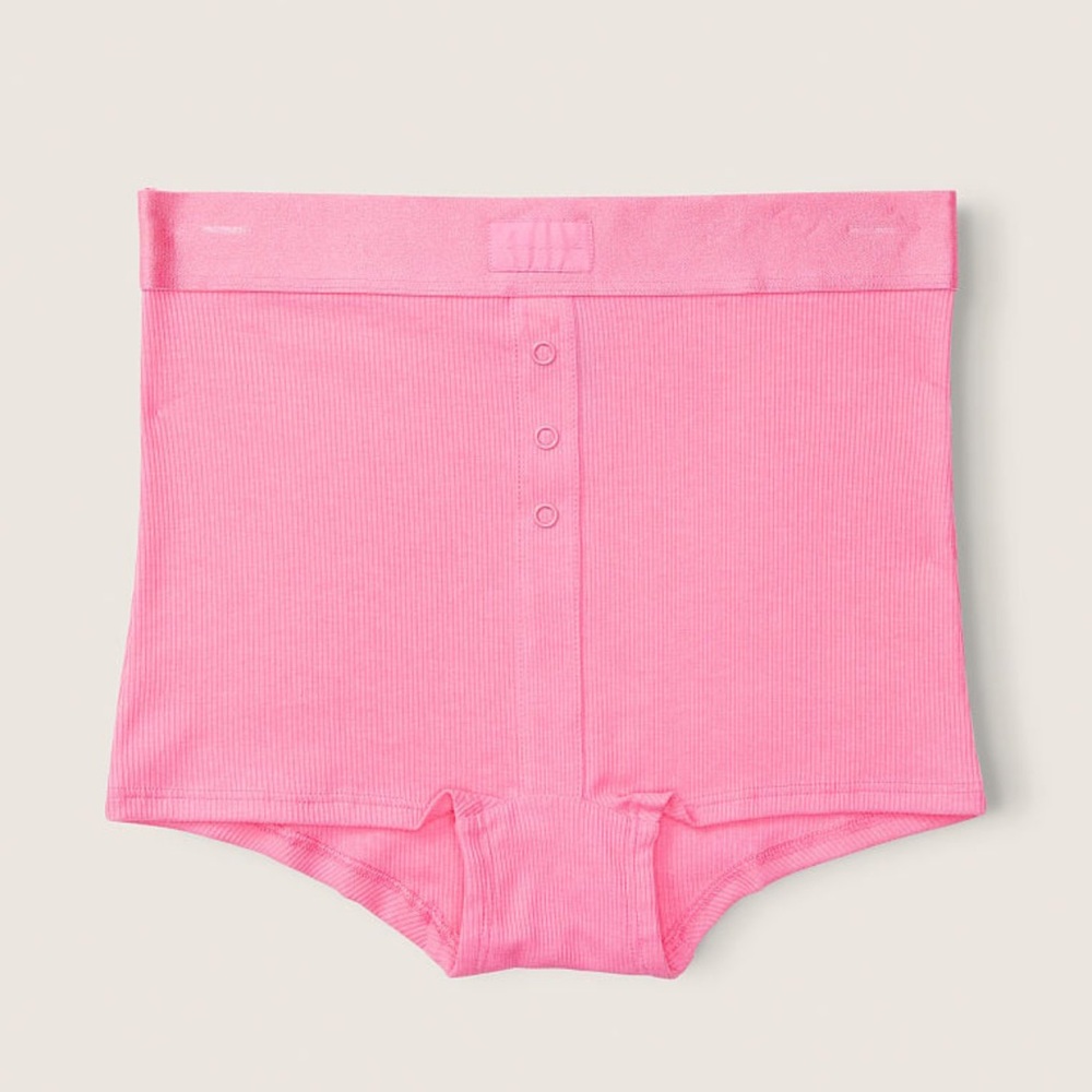 (L) Victoria’s Secret PINK HIGH-WAIST BOYSHORT PANTY